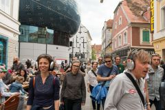 Graz Guerillawalks: Oliver Hangl feat. Barbis Ruder / Foto: H. Prochart