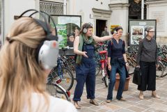 Graz Guerillawalks: Oliver Hangl feat. Barbis Ruder / Foto: H. Prochart