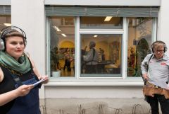 Graz Guerillawalks: Oliver Hangl feat. Barbis Ruder / Foto: H. Prochart