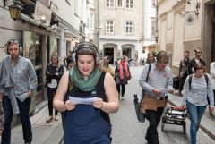 Graz Guerillawalks: Oliver Hangl feat. Barbis Ruder / Foto: H. Prochart