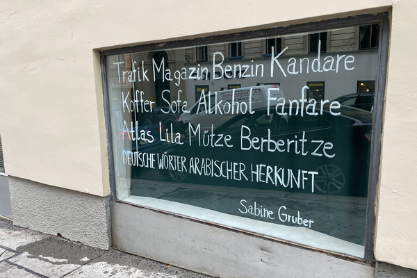 Projekt 116: window words #7: Sabine Gruber