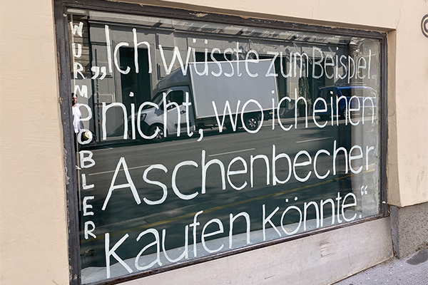 Projekt 121: window words #11: Christopher Wurmdobler