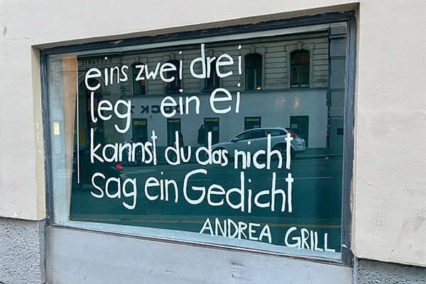 window words #12: Andrea Grill