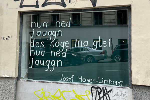 Projekt 149: window words #26: Josef Mayer-Limberg