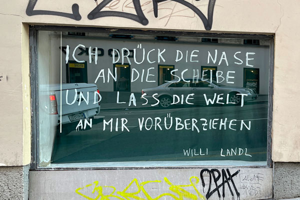 Projekt 154: window words #28: Willi Landl