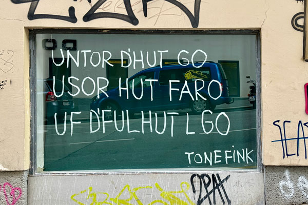 window words #44: Tone Fink