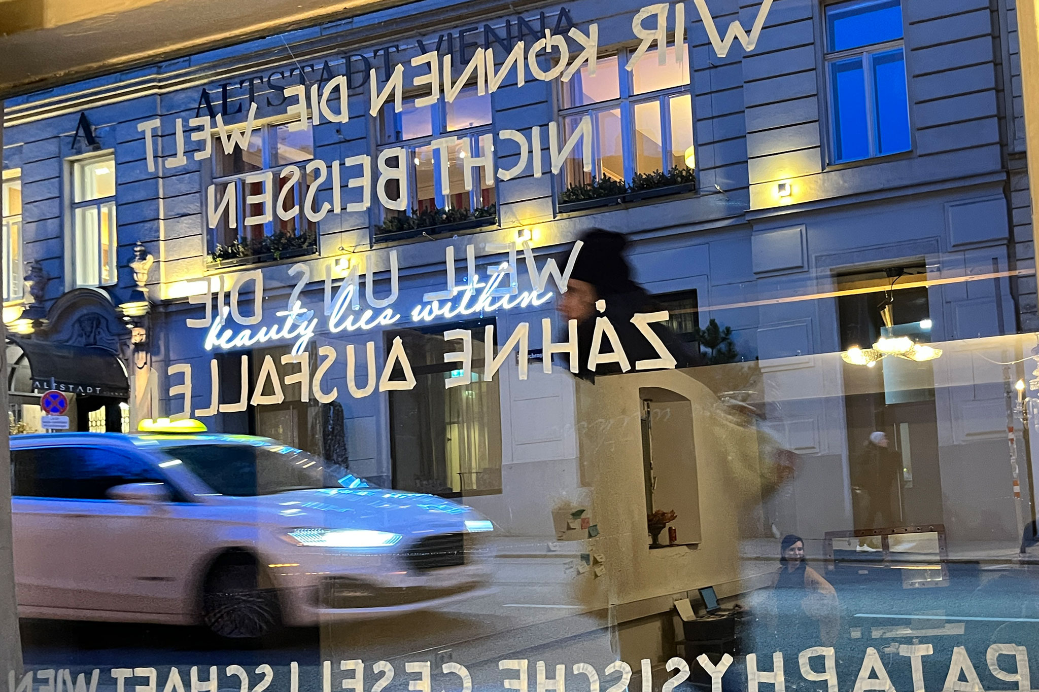window words Pataphysische Gesellschaft